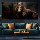 Abstract Black Horse Canvas Print for Farmhouse Wall Art | by MyGreatCanvas | Canvas Wall Art Prints | Photo Prints & Wall Decor