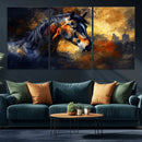 Abstract Horse Art Print - Abstract Canvas Wall Art |