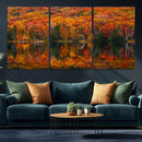Fall Foliage Wall Art - Autumn Reflection Canvas Print,