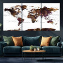 World Map Canvas Print – Detailed Map of the World Wall Art by MyGreatCanvas | Canvas Wall Art Prints | Photo Prints & Wall Decor