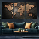 World Map Canvas Print – Framed Travel Map Wall Art for