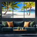Blue Beach and Sea Wall Art Canvas Print by MyGreatCanvas | Canvas Wall Art Prints | Photo Prints & Wall Decor