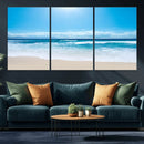 Wall Art Canvas Print Shiny Blue Sea and Beach by MyGreatCanvas | Canvas Wall Art Prints | Photo Prints & Wall Decor