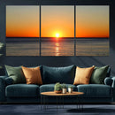 Golden Horizon Sunset Over Ocean Wall Art Canvas Print – by MyGreatCanvas | Canvas Wall Art Prints | Photo Prints & Wall Decor