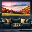 Autumn Mountain Foggy Landscape Wall Art Canvas Print | by MyGreatCanvas | Canvas Wall Art Prints | Photo Prints & Wall Decor
