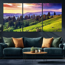 Green Hills and Sunset Wall Art Print - Scenic Landscape by MyGreatCanvas | Canvas Wall Art Prints | Photo Prints & Wall Decor