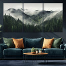 Misty Forest Canvas Print Wall Art Premium Canvas Print a