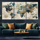 Framed Vintage World Map Wall Art – Abstract Map Canvas by MyGreatCanvas | Canvas Wall Art Prints | Photo Prints & Wall Decor