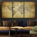 Push Pin World Map Canvas Print – Travel Tracker Wall Art