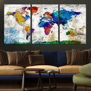 World Map Canvas Print – Framed Travel Map Wall Art for by MyGreatCanvas | Canvas Wall Art Prints | Photo Prints & Wall Decor