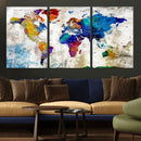 World Map Canvas Print – Framed Travel Map Wall Art for by MyGreatCanvas | Canvas Wall Art Prints | Photo Prints & Wall Decor