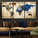 World Map Canvas Print – Detailed Map of the World Wall Art by MyGreatCanvas | Canvas Wall Art Prints | Photo Prints & Wall Decor