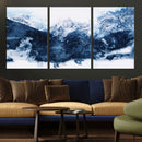 Abstract Blue Mountain Canvas Wall Art – Modern Triptych by MyGreatCanvas | Canvas Wall Art Prints | Photo Prints & Wall Decor