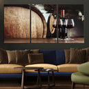 Wine and Barrel Wall Art Canvas Print by MyGreatCanvas | Canvas Wall Art Prints | Photo Prints & Wall Decor