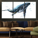 Watercolor Whale Wall Art Canvas Print by MyGreatCanvas | Canvas Wall Art Prints | Photo Prints & Wall Decor