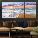 Coastal Sunset Art Beach Canvas Wall Art Print | Ocean Waves by MyGreatCanvas | Canvas Wall Art Prints | Photo Prints & Wall Decor