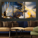 Large Abstract Wall Art Print - Gold and Blue Abstract by MyGreatCanvas | Canvas Wall Art Prints | Photo Prints & Wall Decor