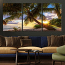 Tropical Island Sunset on the Beach Palms Wall Art Canvas by MyGreatCanvas | Canvas Wall Art Prints | Photo Prints & Wall Decor