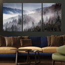 Beautiful Rising Fog in Winter Mountain Landscape- Framed by MyGreatCanvas | Canvas Wall Art Prints | Photo Prints & Wall Decor