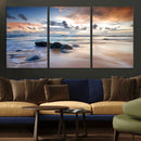 Serene Weather On The Beach Wall Art Canvas Print