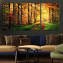 Sunlight Through Trees Wall Art Canvas Print - Autumn Forest by MyGreatCanvas | Canvas Wall Art Prints | Photo Prints & Wall Decor