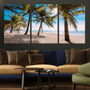Palm Beach Tropical Island Wall Art Canvas Print