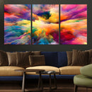 Blazing Vibrant Colors Cloud Wall Art Canvas Print