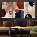 Boho Wall Art Canvas Print Set Mid-Century Prints Bohemian