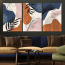 Boho Wall Art Canvas Print Set Mid-Century Prints Bohemian