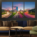 Dallas City Lights Large Wall Art Dallas Cityscape Canvas