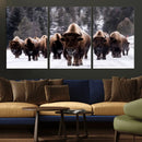 Bison Wall Art Canvas Print- Bison Herd Canvas Wall Art – by MyGreatCanvas | Canvas Wall Art Prints | Photo Prints & Wall Decor