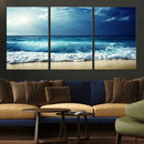 Majestic Ocean Wave Wall Art Canvas | 3 Panel Large Seascape