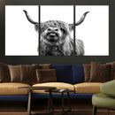 Fanny Scottish Highland Cow Cattle Art Print Farmhouse Wall by MyGreatCanvas | Canvas Wall Art Prints | Photo Prints & Wall Decor