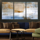Blue Multi Panel Abstract Wall Art Canvas, Abstract Blue and