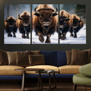 Buffalo Wall Art Canvas Print, American Bison Herd Wall Art by MyGreatCanvas | Canvas Wall Art Prints | Photo Prints & Wall Decor
