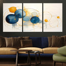 Geometric Blue Orange Abstract Wall Art Canvas, Geometric by MyGreatCanvas | Canvas Wall Art Prints | Photo Prints & Wall Decor