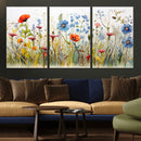 Colorful Wildflower Canvas Wall Art - Vibrant Floral