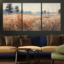 Golden Fields Canvas Wall Art Print – Serene Landscape of
