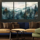 Serenity Forest Wall Art Canvas | Foggy Mountain Landscape
