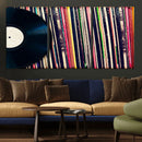 Vinyl Record and Album Collection Canvas Wall Art - Retro