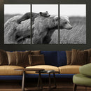 Bear and Cub Wall Art Canvas | 399 Bear Cub
