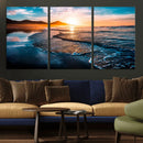 Beach Ocean Sunset on the Sea Wall Art Canvas, Beach Ocean by MyGreatCanvas | Canvas Wall Art Prints | Photo Prints & Wall Decor