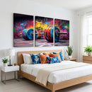 Abstract Graffiti Barbell Canvas Wall Art – Urban Fitness
