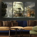 Pirate Ship War Wall Art Canvas Print