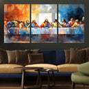 Abstract Watercolor The Last Supper Wall Art