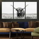 Highland Cow Canvas Wall Art – Majestic Beauty in Black and by MyGreatCanvas | Canvas Wall Art Prints | Photo Prints & Wall Decor