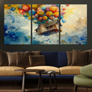 UP-Inspired Floating House with Balloons Canvas Art –
