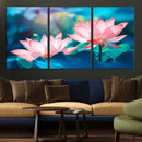 Pink Lotus Flower Canvas Wall Art | Vibrant Floral Wall by MyGreatCanvas | Canvas Wall Art Prints | Photo Prints & Wall Decor