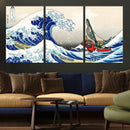 Katsushika Hokusai Kanagawa Giant Wave Wall Art Canvas Print
