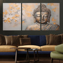 Abstract Buddha Statue Wall Art Canvas Print - Modern